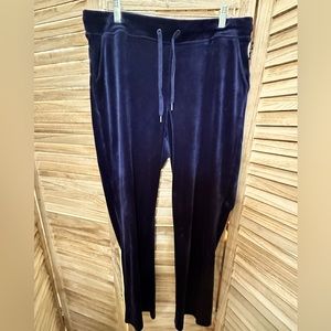 Navy Blue Velour joggers Gloria Vanderbilt